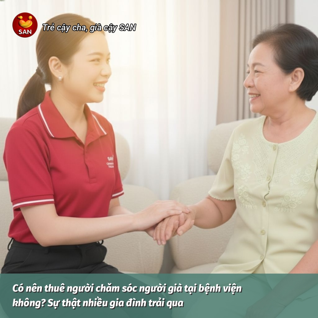 Hiring a caregiver for the elderly in the hospital.