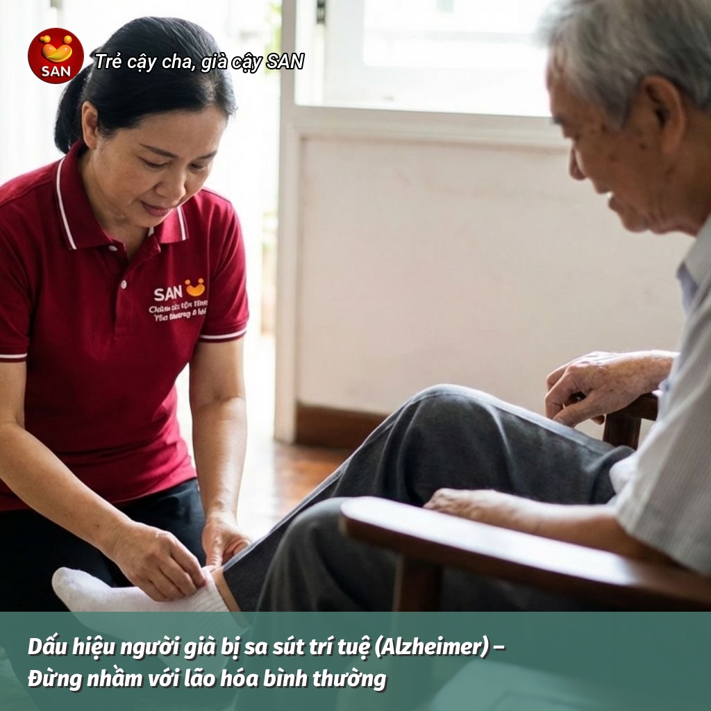 Signs of dementia in the elderly.