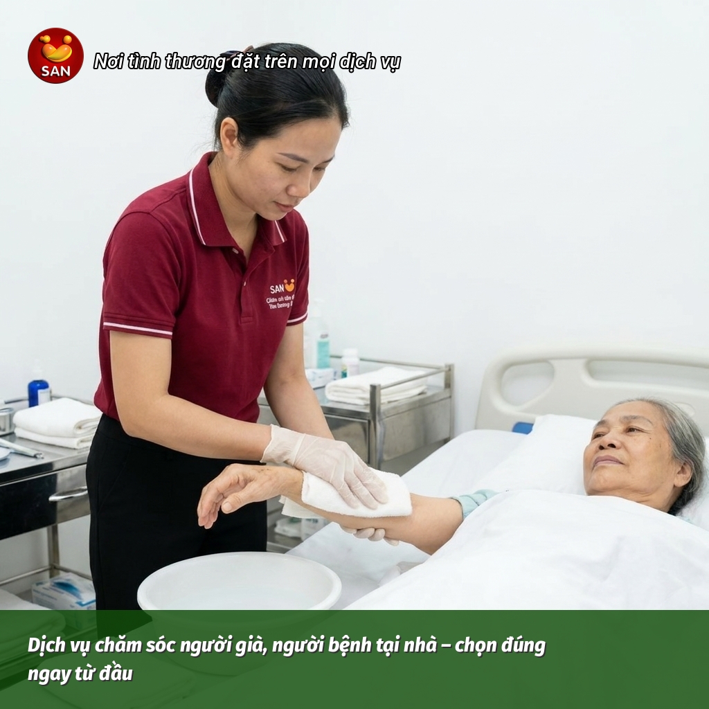 Dịch vụ chăm sóc người già, người bệnh tại nhà