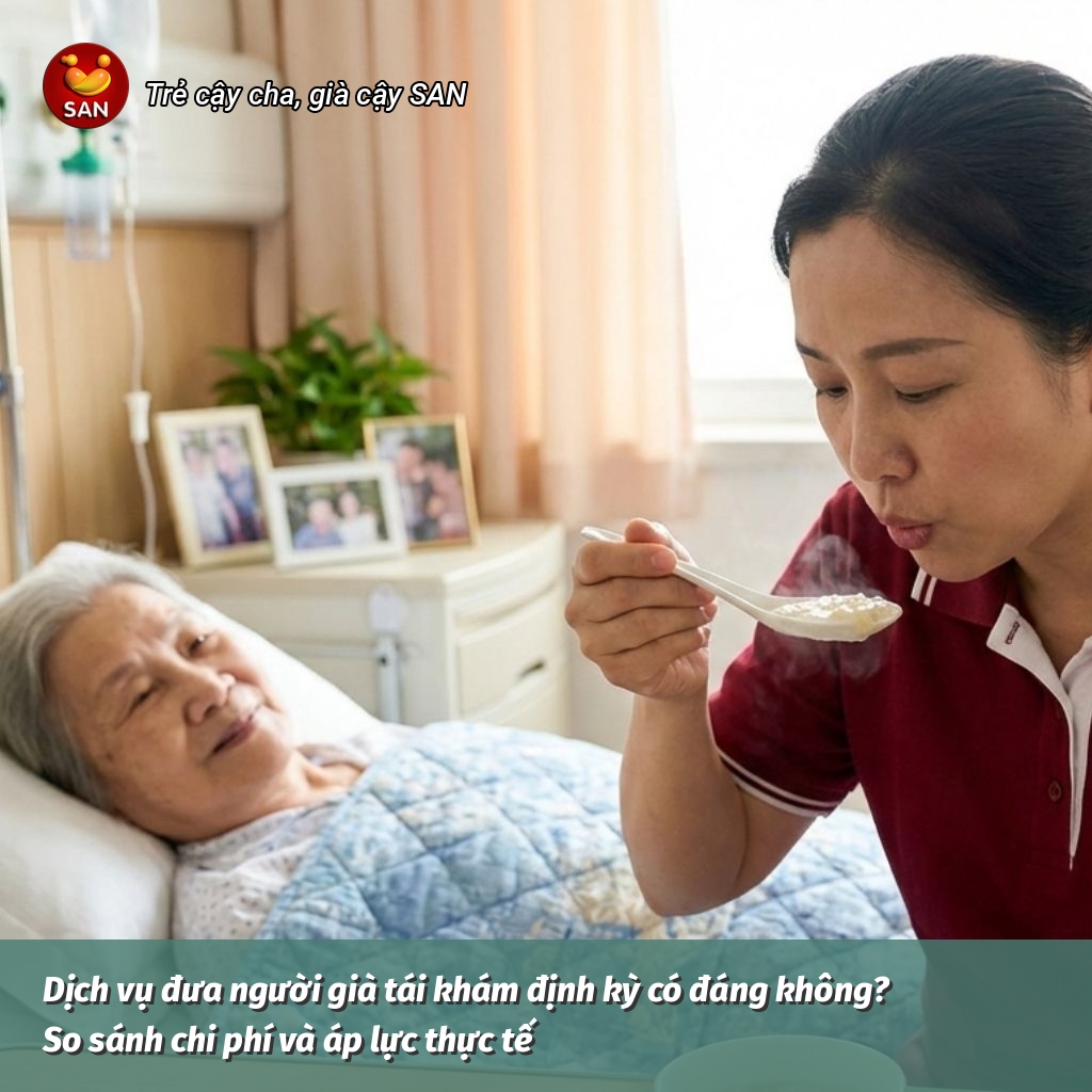 dịch vụ đưa người già tái khám định kỳ