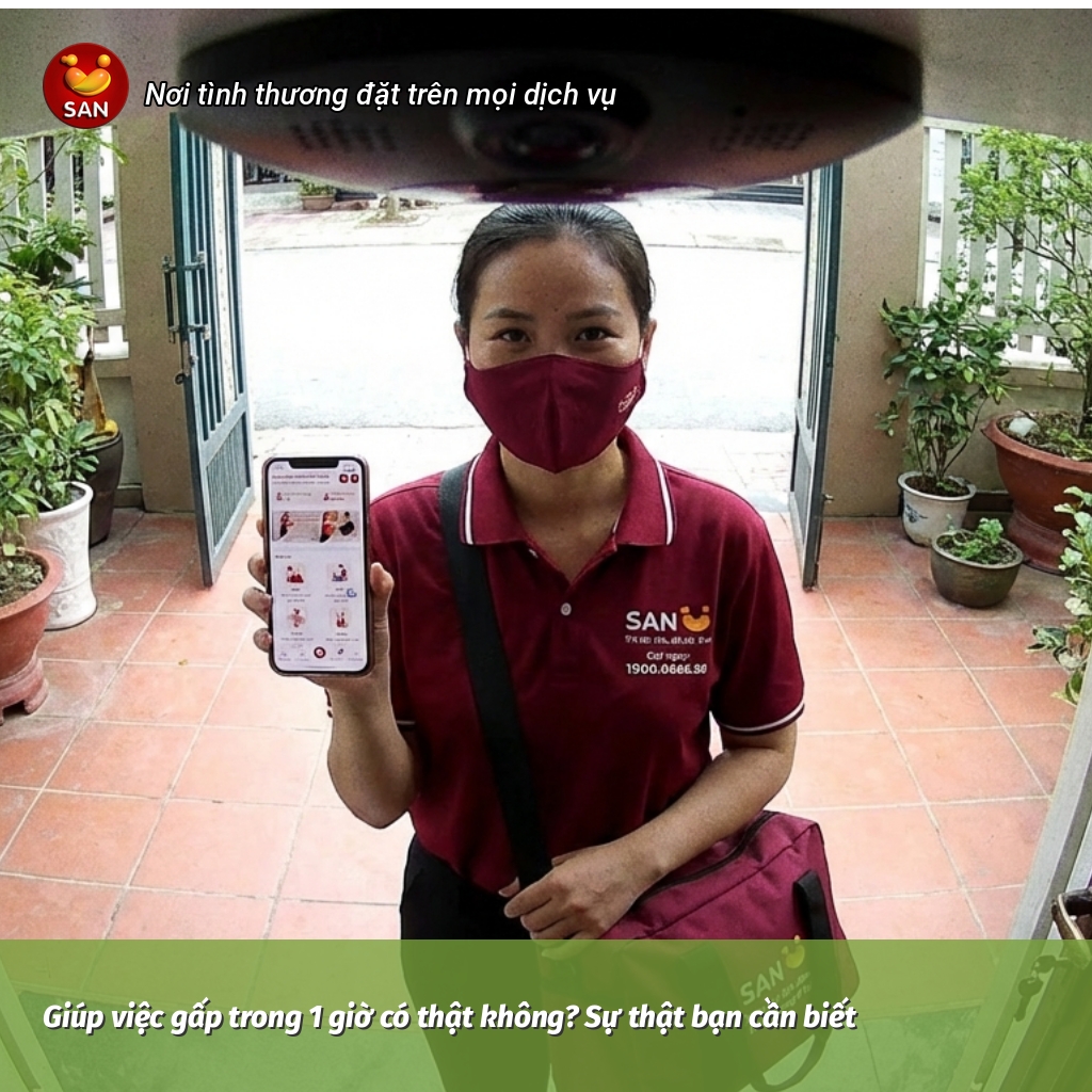 Giúp việc gấp trong 1 giờ