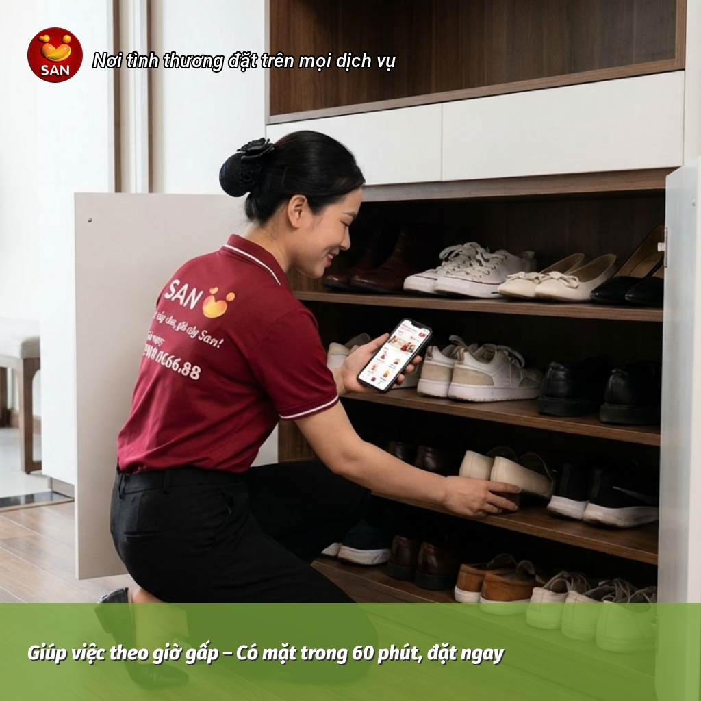 Giúp việc theo giờ gấp