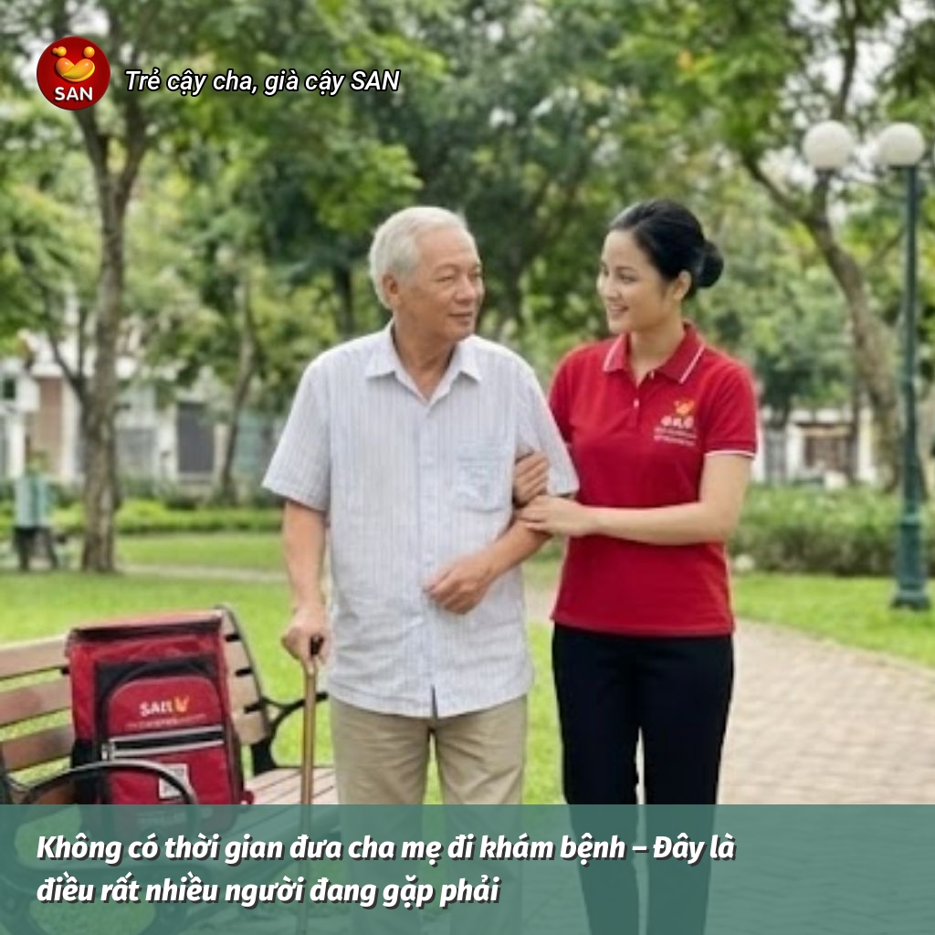 không có thời gian đưa cha mẹ đi khám