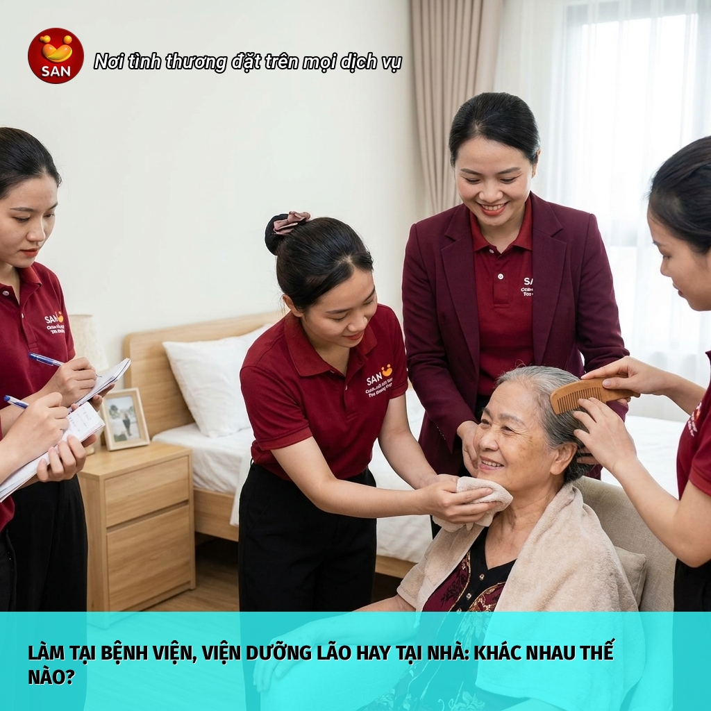 làm tại bệnh viện viện dưỡng lão tại nhà