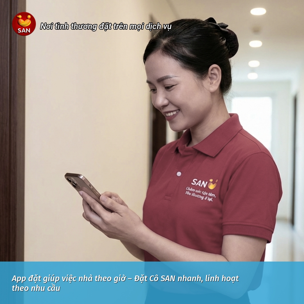 App đặt giúp việc nhà theo giờ