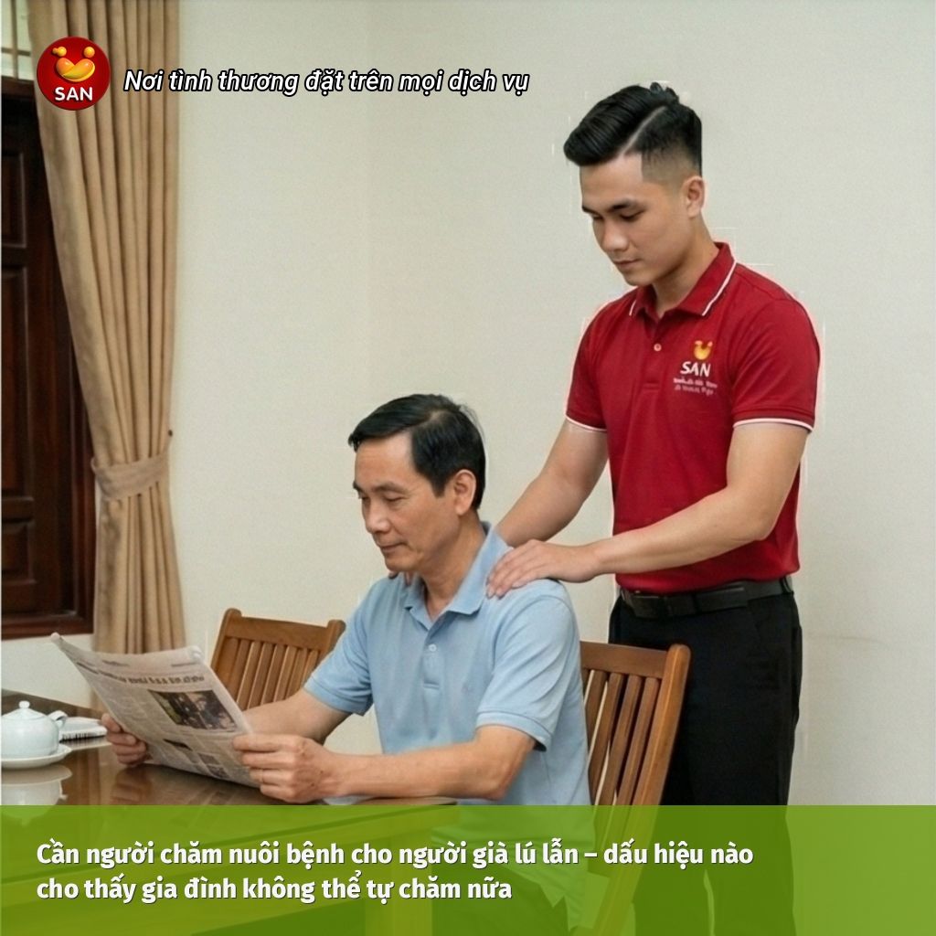 cần người chăm nuôi bệnh cho người già lú lẫn