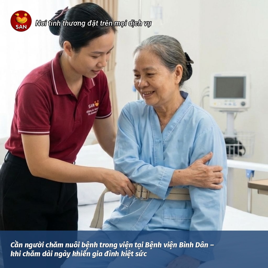Cần người chăm nuôi bệnh trong viện