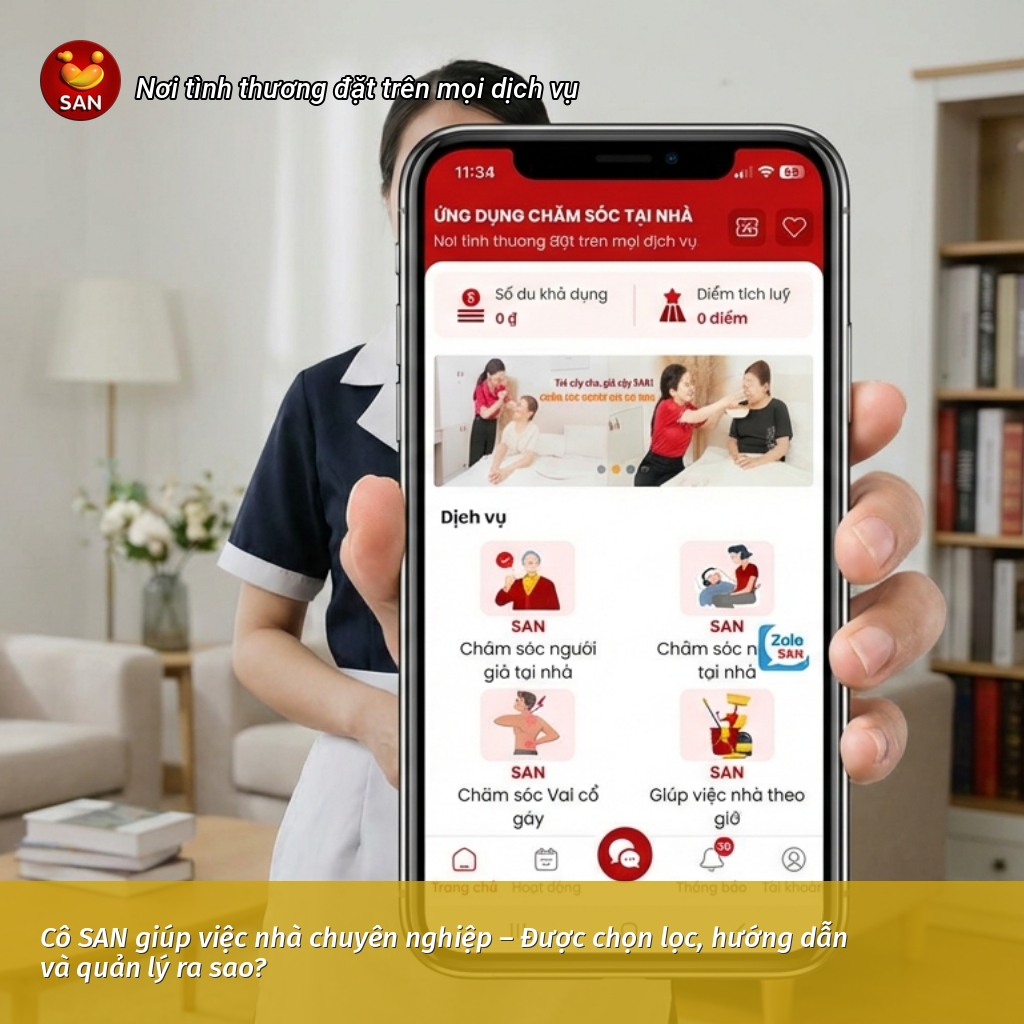 Cô SAN giúp việc nhà chuyên nghiệp