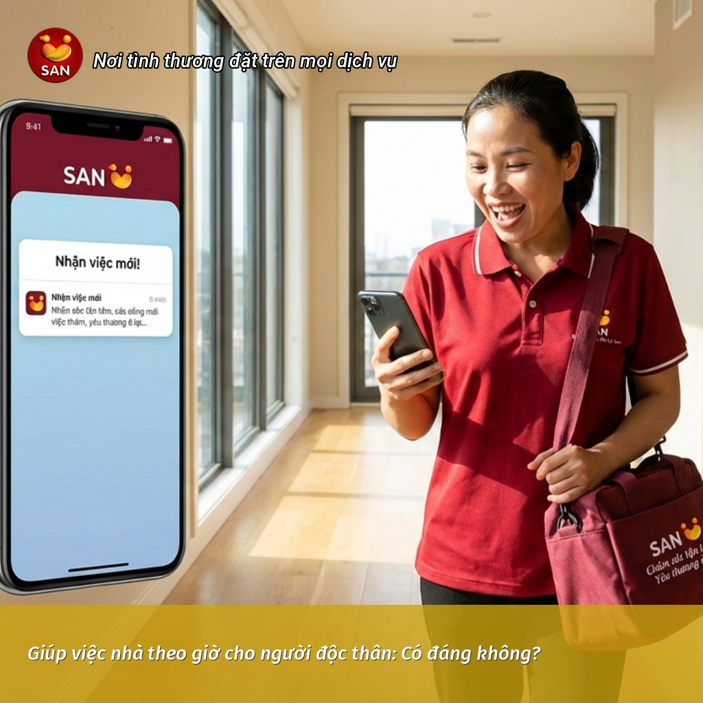 giúp việc nhà theo giờ cho người độc thân