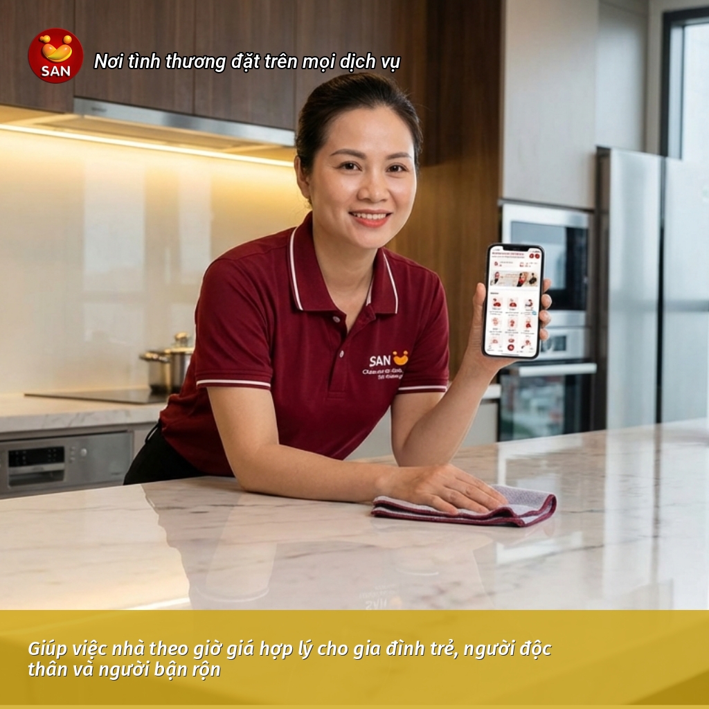 Giúp việc nhà theo giờ giá hợp lý
