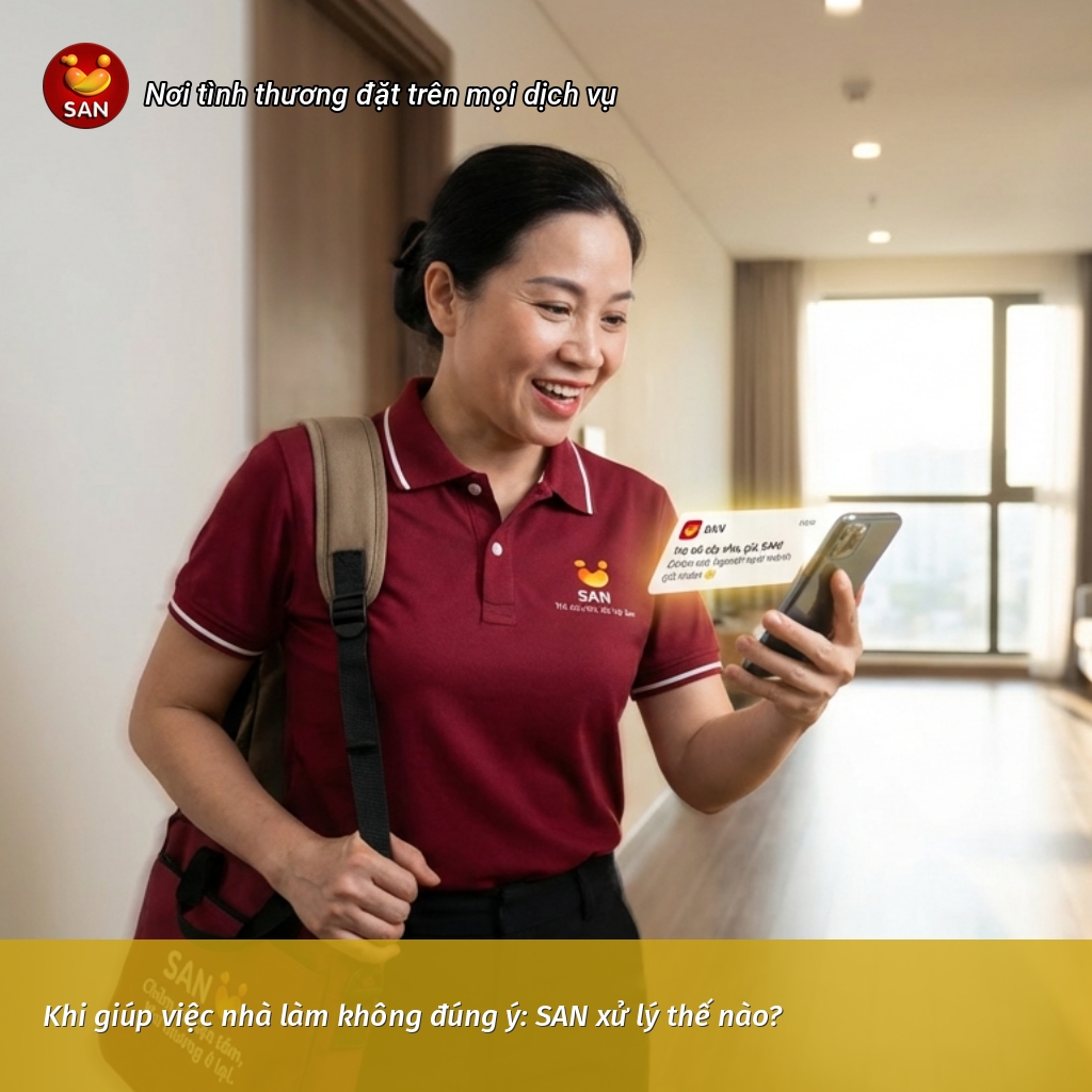 giúp việc nhà làm không đúng ý