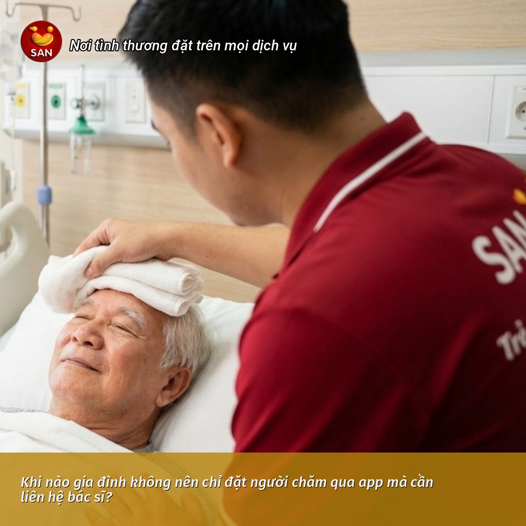 không nên đặt người chăm qua app