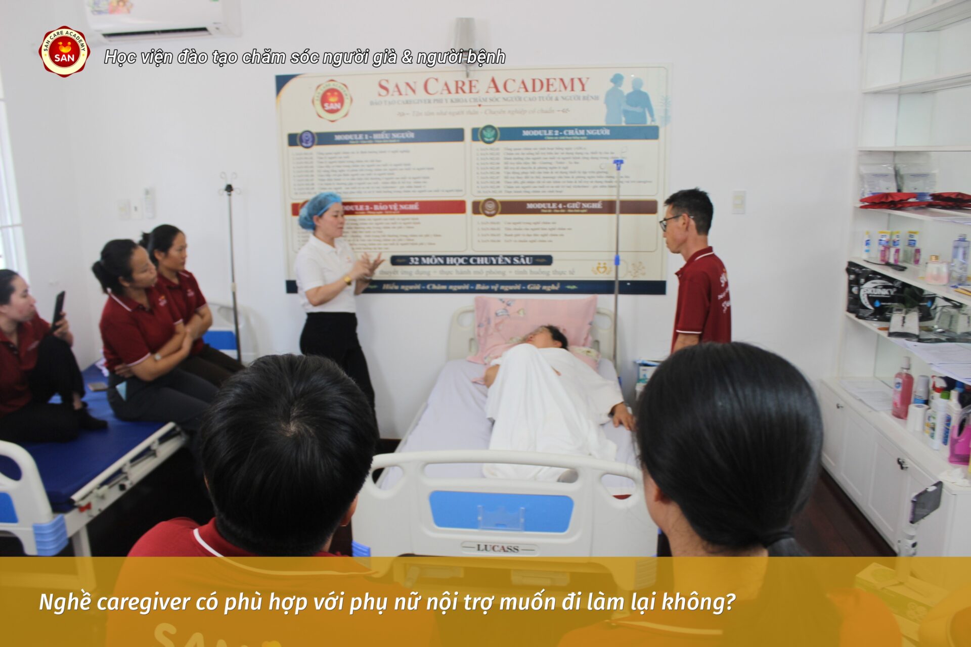 nghề caregiver phù hợp phụ nữ nội trợ