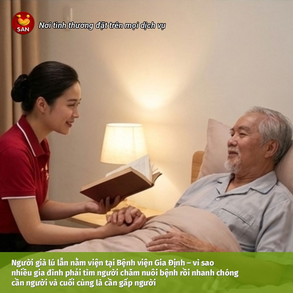 Người già lú lẫn nằm viện