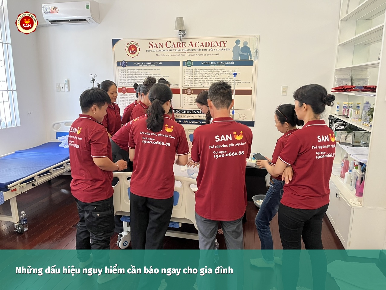 dấu hiệu nguy hiểm cần báo gia đình khi chăm sóc