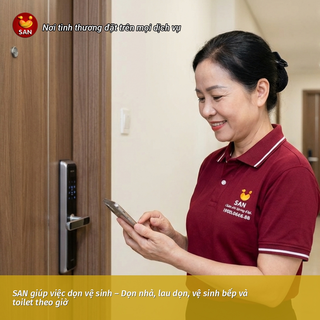 SAN giúp việc dọn vệ sinh