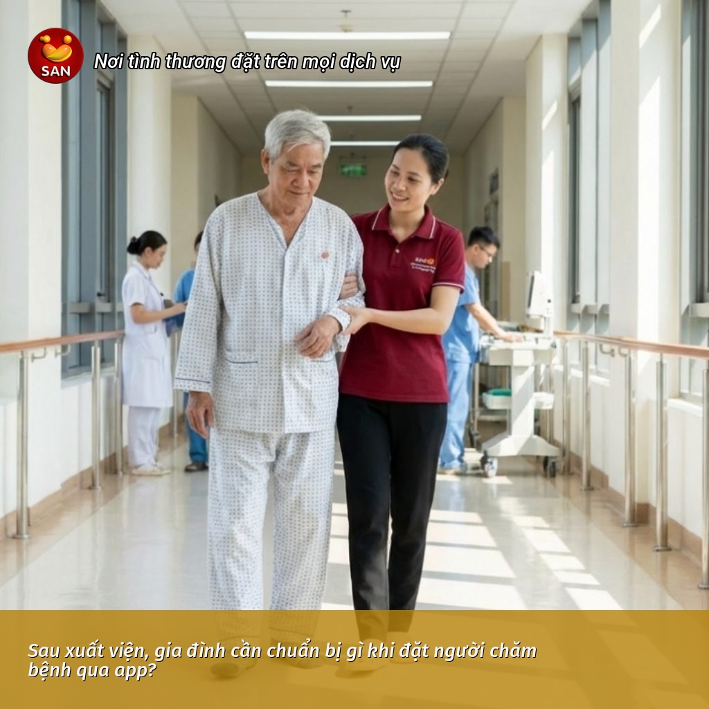 đặt người chăm bệnh qua app