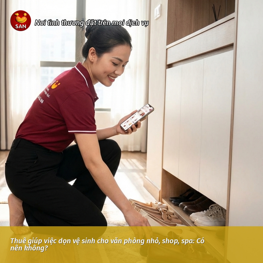 Hire a cleaning staff member for a small office.