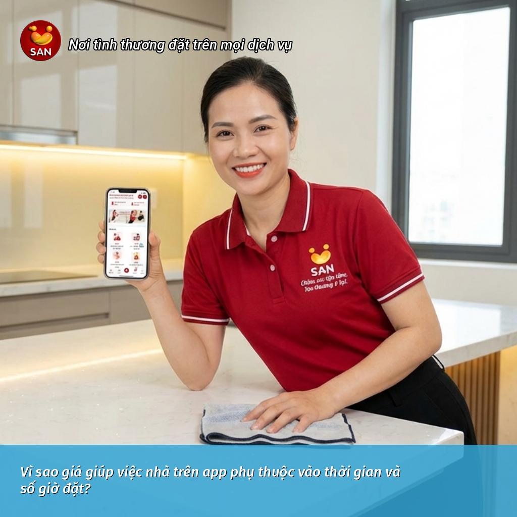Giá giúp việc nhà trên app