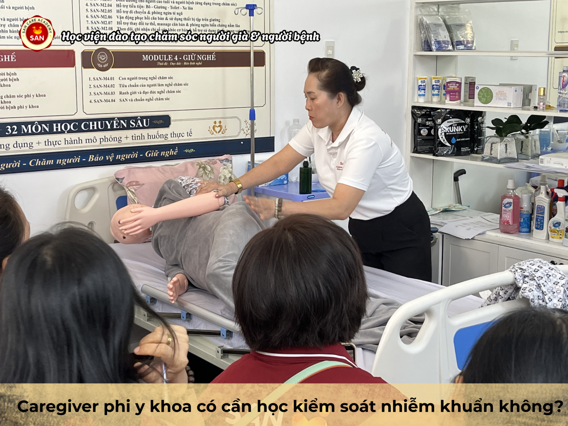 caregiver phi y khoa có cần học kiểm soát nhiễm khuẩn không