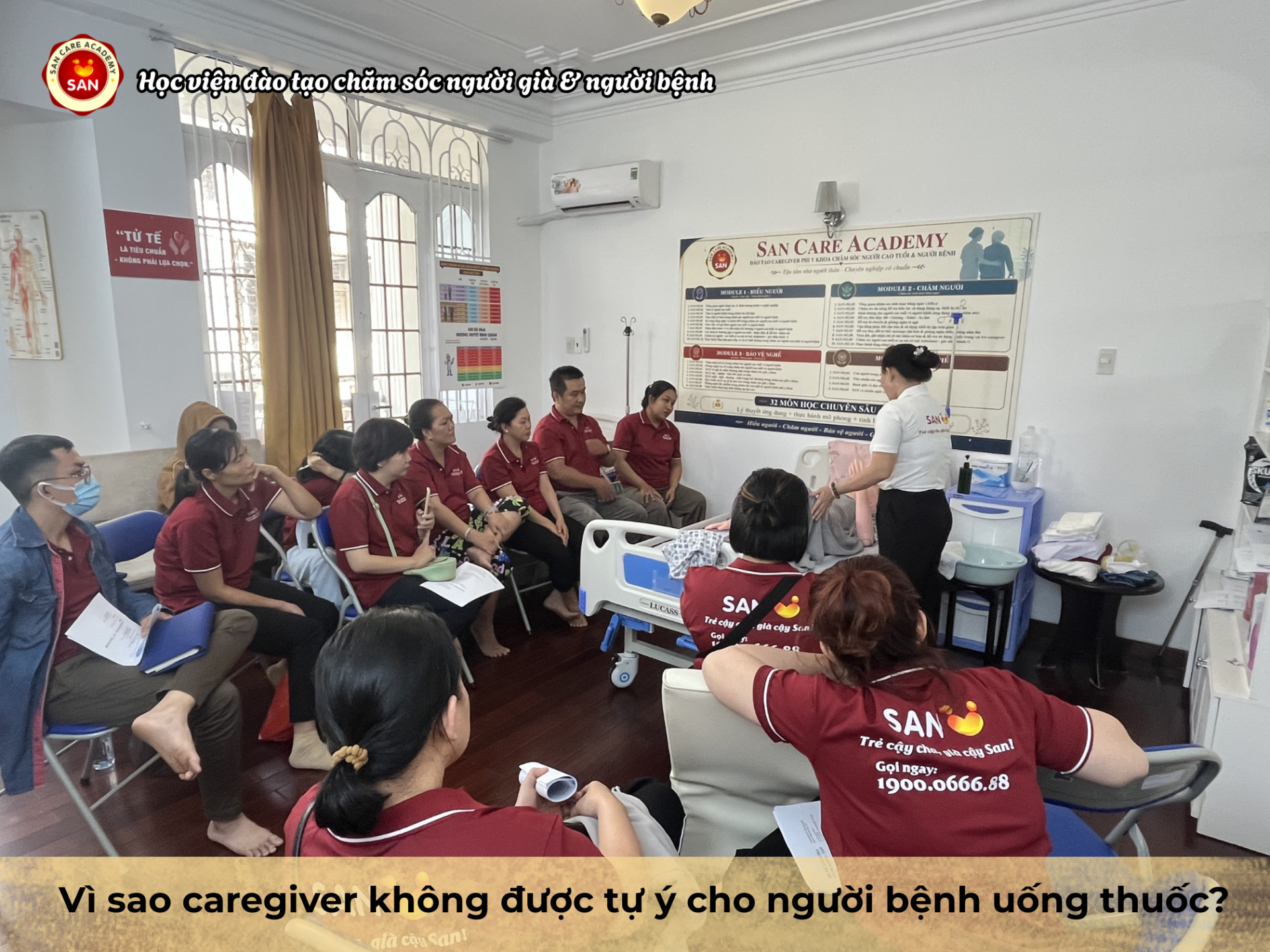 caregiver không được tự ý cho uống thuốc