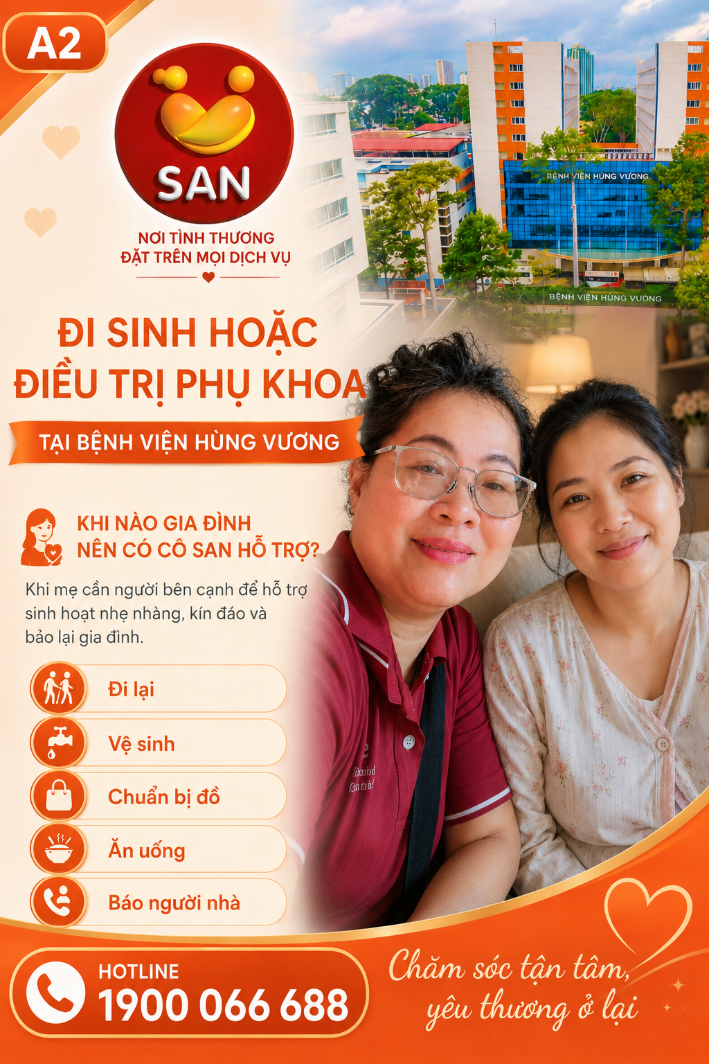 A2. Đi sinh hoặc điều trị phụ khoa tại Hùng Vương: khi nào gia đình nên có Cô SAN hỗ trợ?