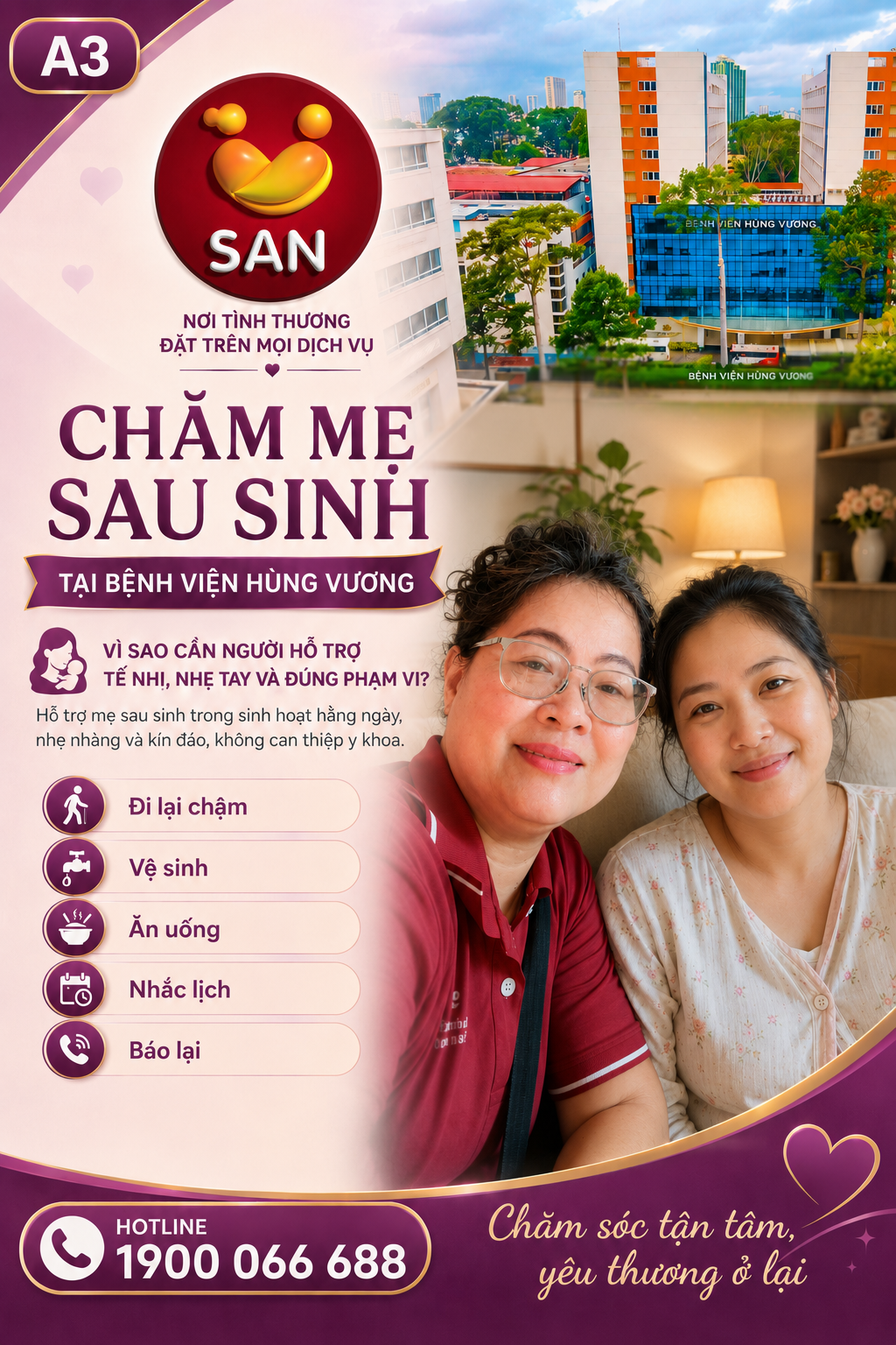 chăm mẹ sau sinh tại Hùng Vương