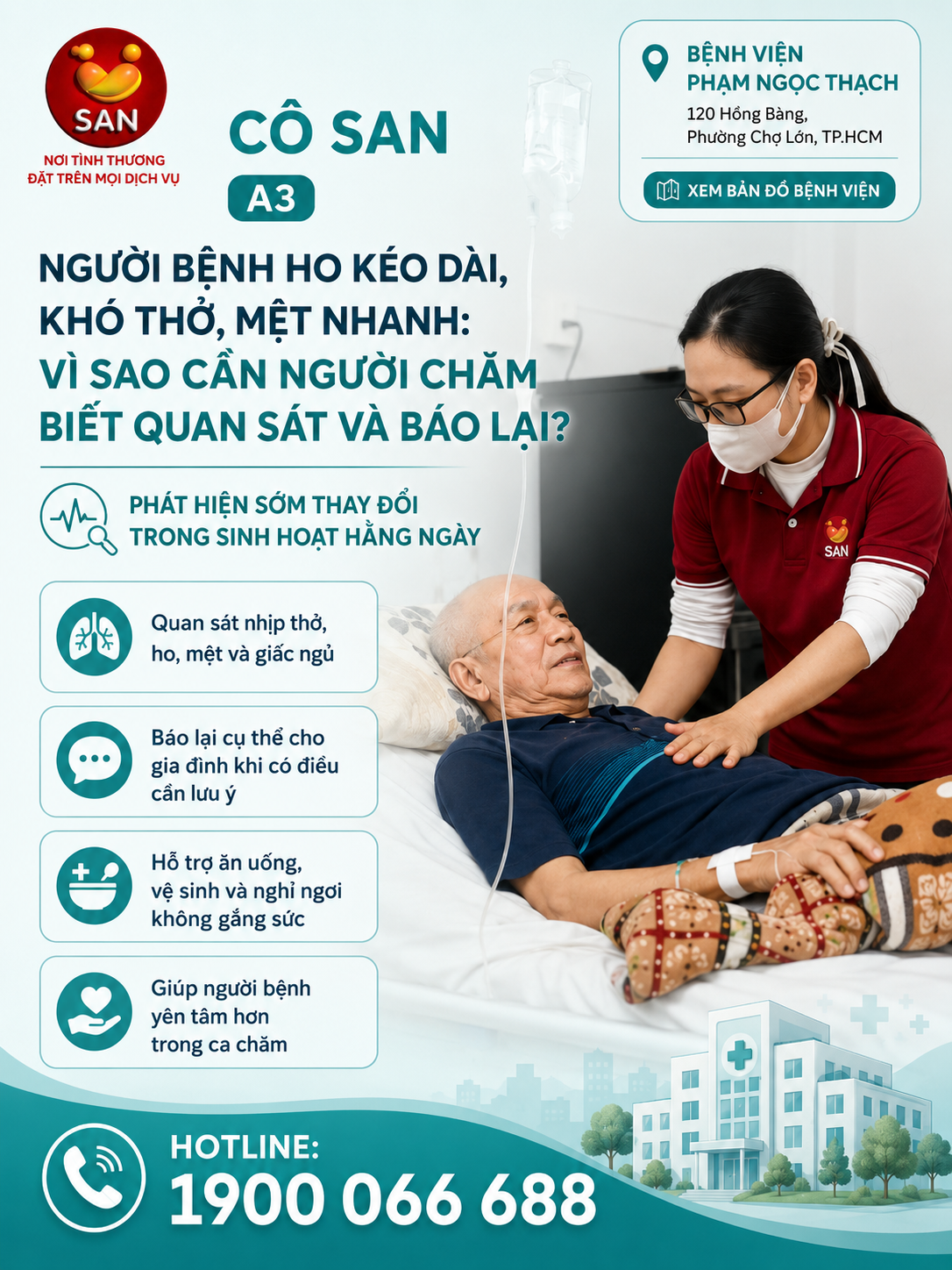 Người bệnh ho kéo dài, khó thở