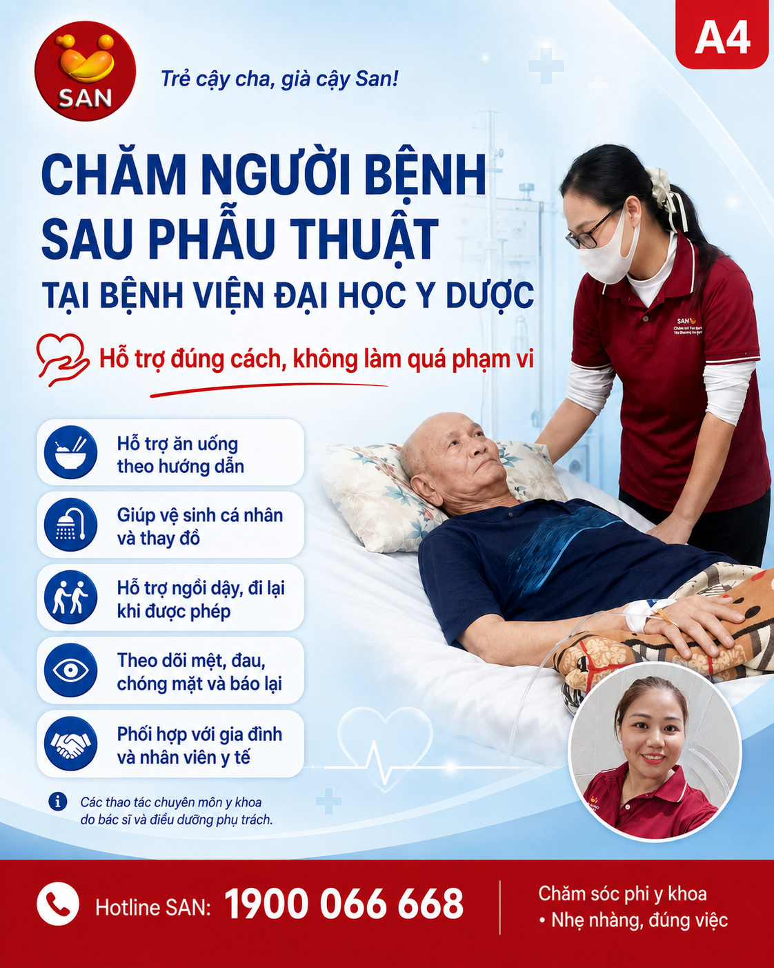chăm người bệnh sau phẫu thuật