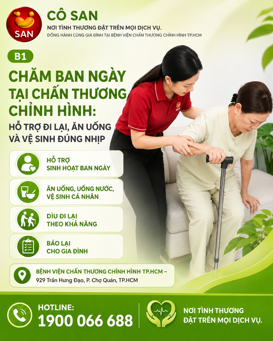 Chăm ban ngày tại Chấn thương Chỉnh hình