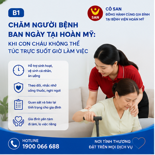 Chăm người bệnh ban ngày tại Hoàn Mỹ