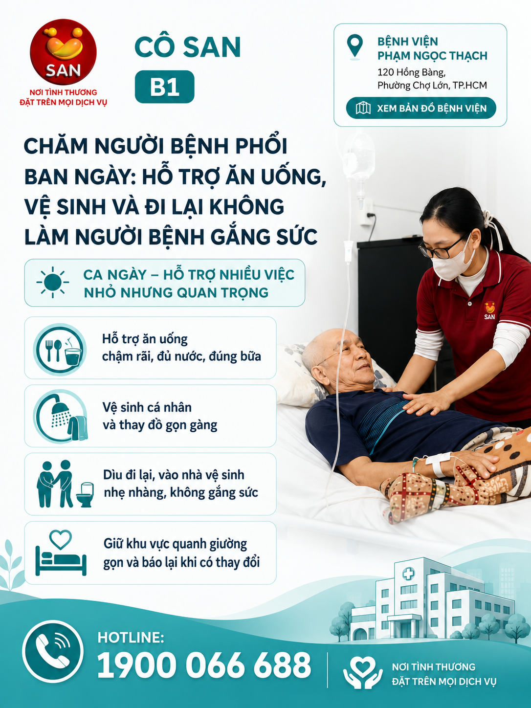 Chăm người bệnh phổi ban ngày