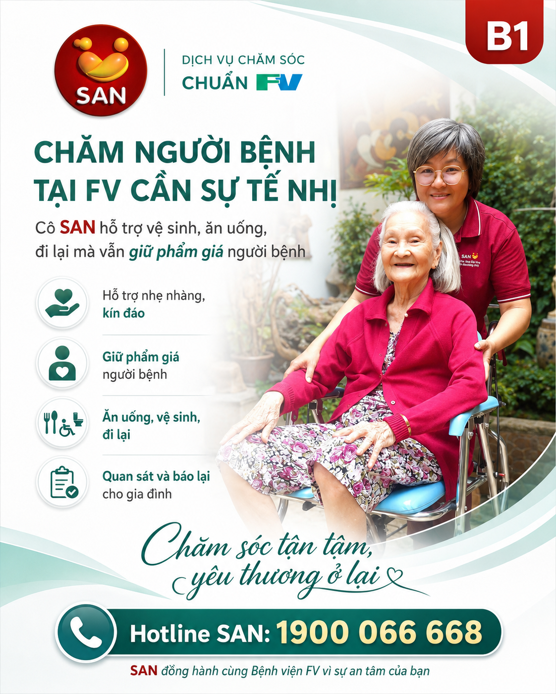 Chăm người bệnh tại FV cần tế nhị