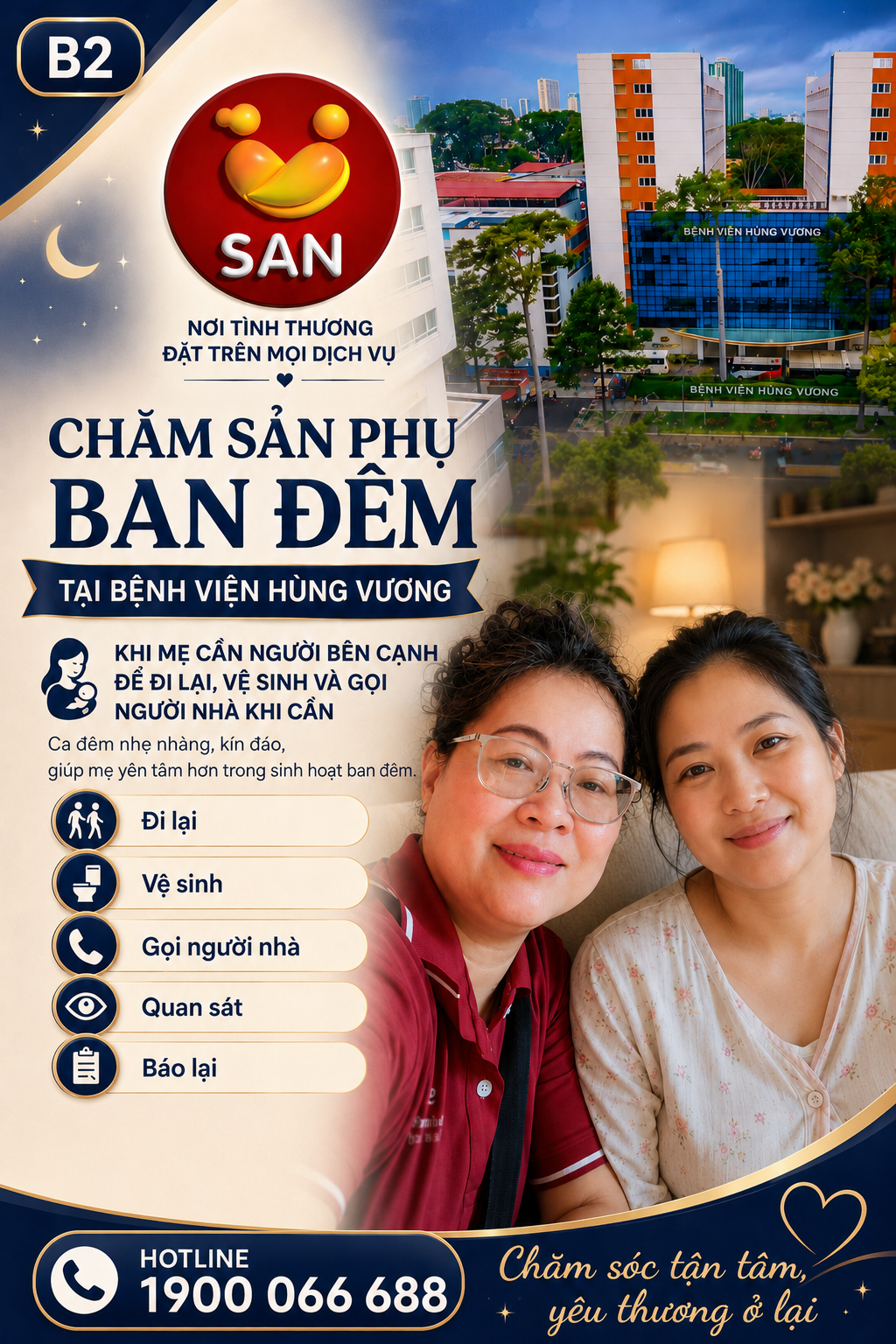 Chăm sản phụ ban đêm