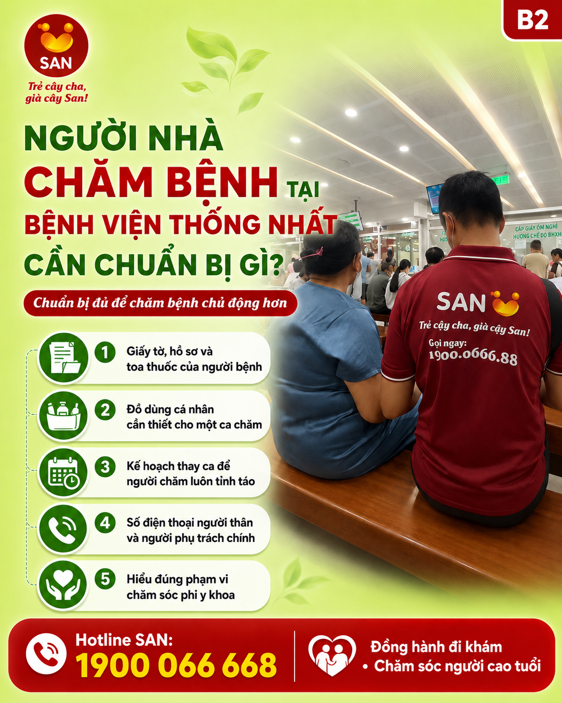 Người nhà chăm bệnh tại Bệnh viện Thống Nhất