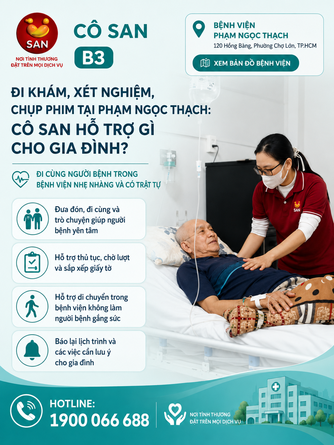 Đi khám xét nghiệm Phạm Ngọc Thạch