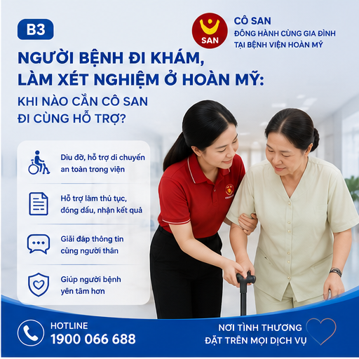 Cô SAN đi cùng hỗ trợ