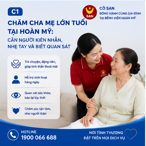 chăm cha mẹ lớn tuổi tại Hoàn Mỹ