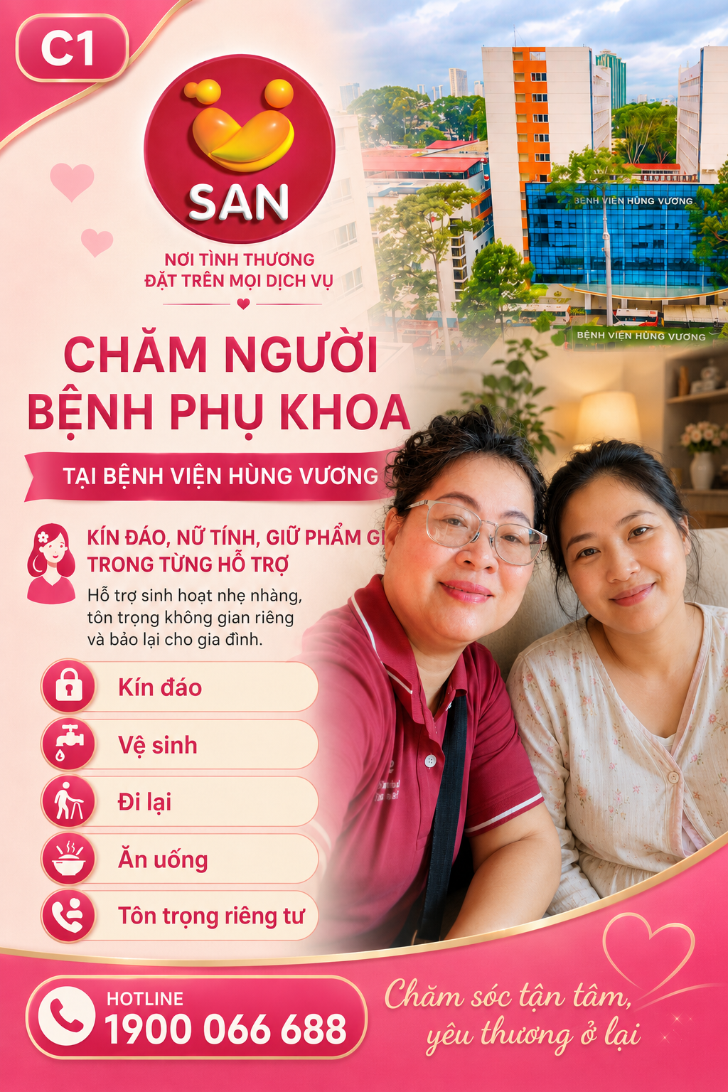 Chăm người bệnh phụ khoa tại Hùng Vương