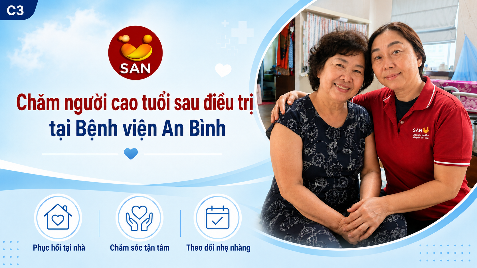 Chăm người cao tuổi sau điều trị