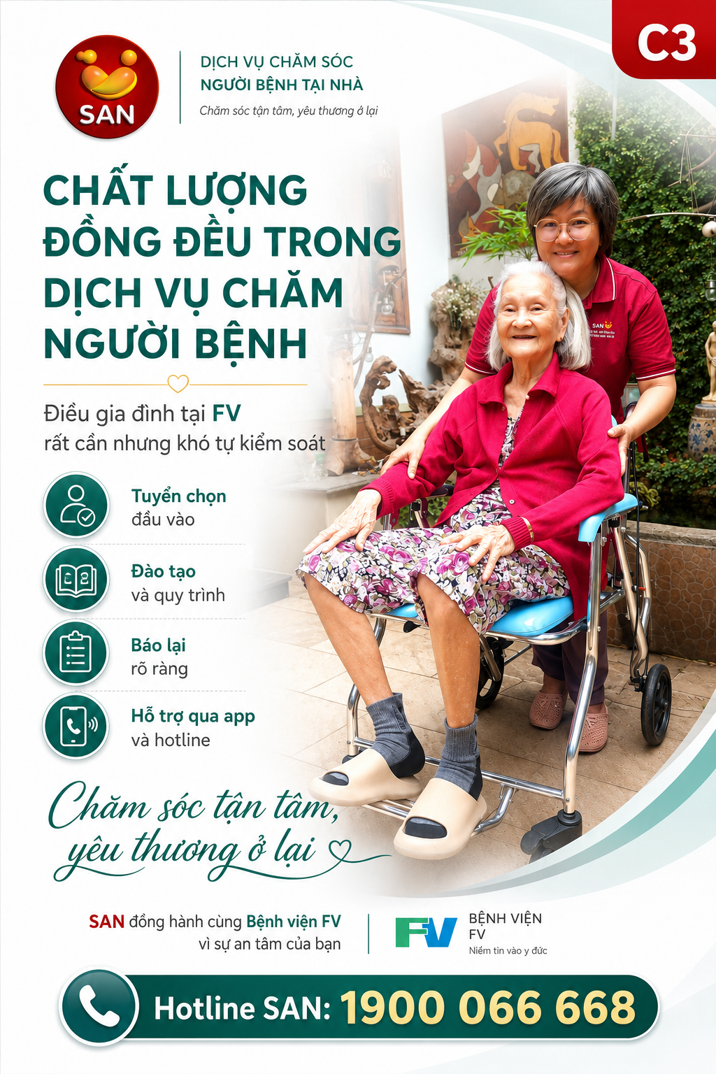 Chất lượng đồng đều dịch vụ chăm người bệnh