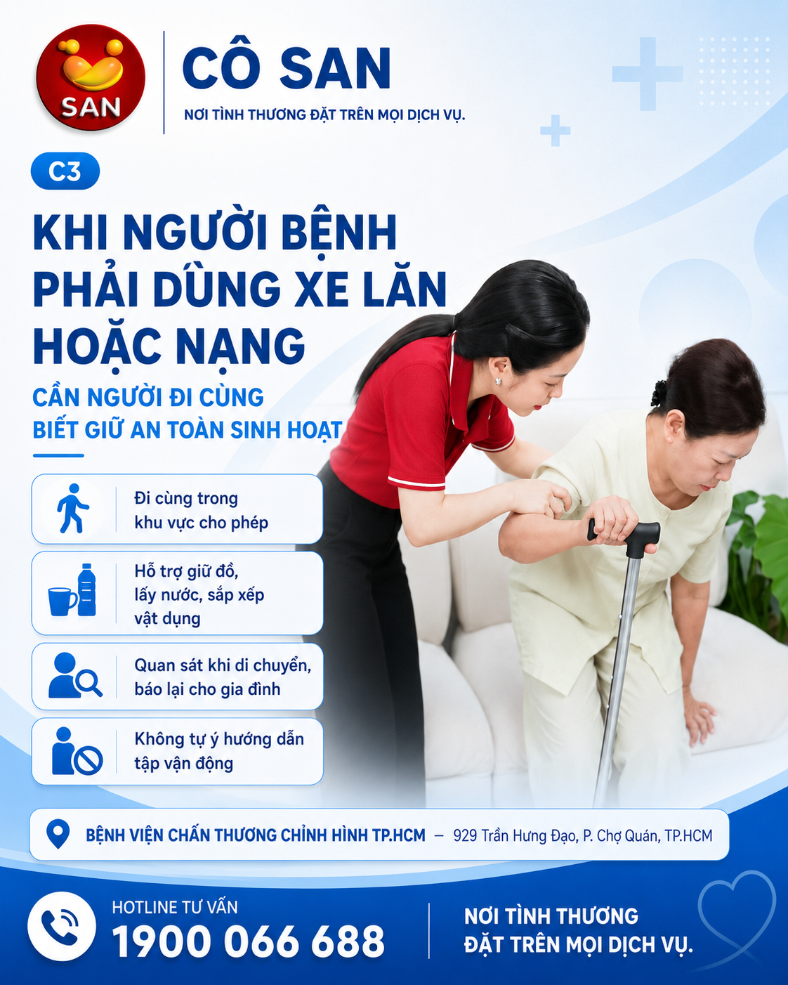 người bệnh dùng xe lăn nạng