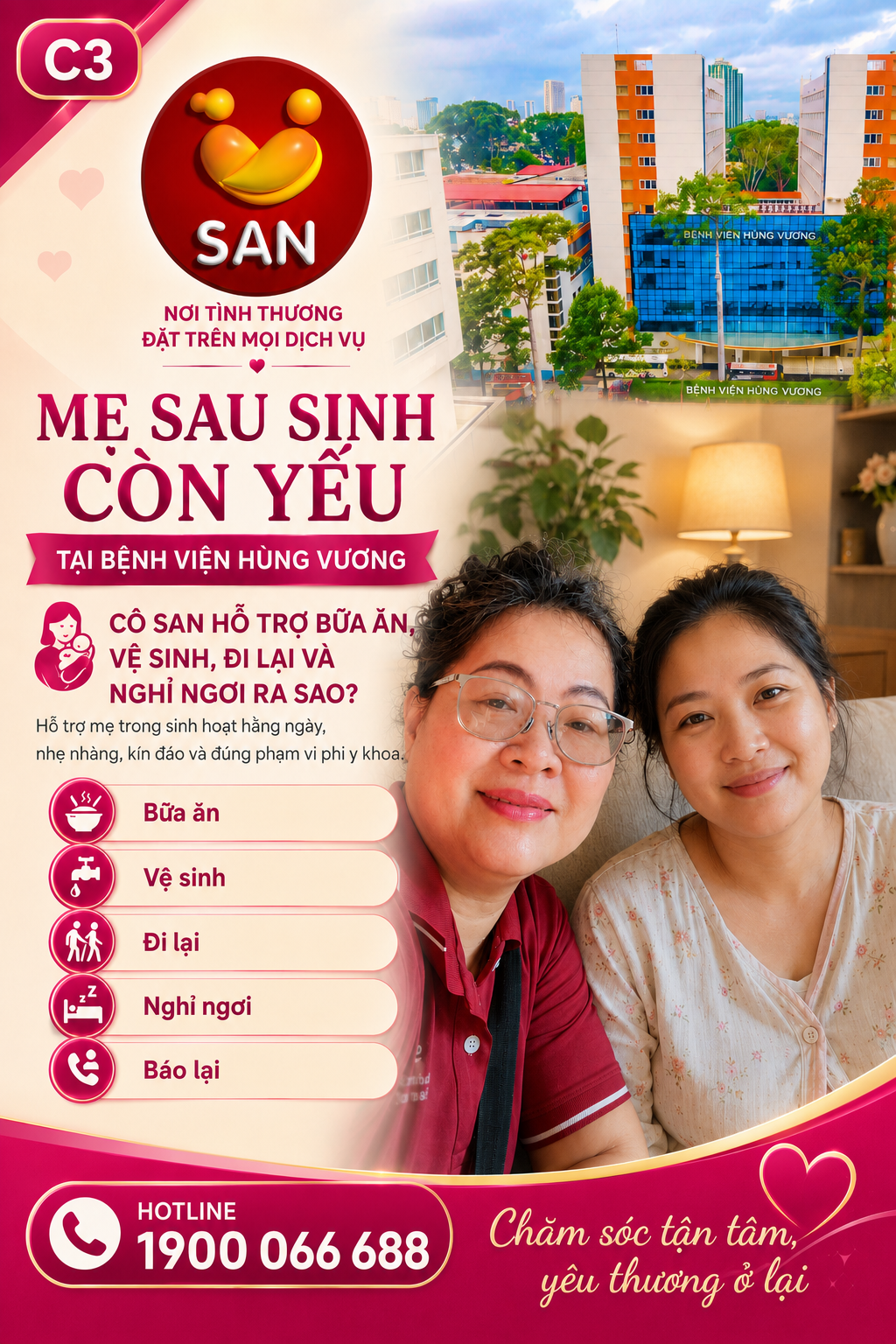 Mẹ sau sinh còn yếu