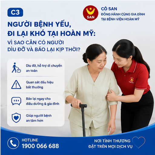 người bệnh yếu đi lại khó