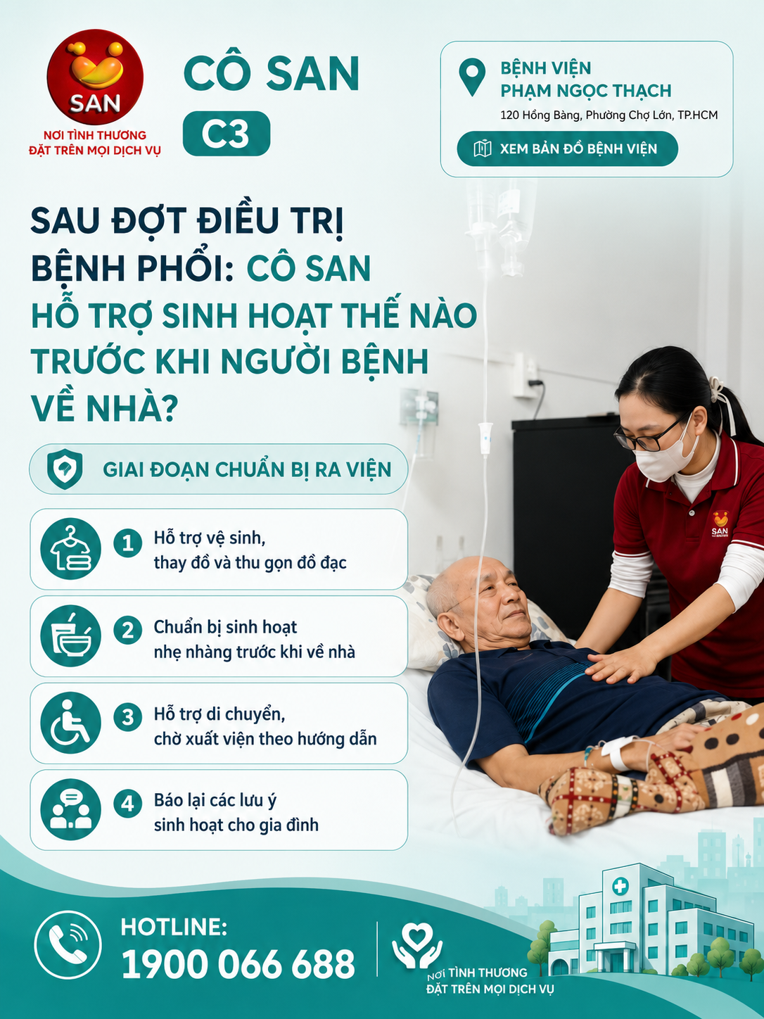 Cô SAN hỗ trợ sinh hoạt