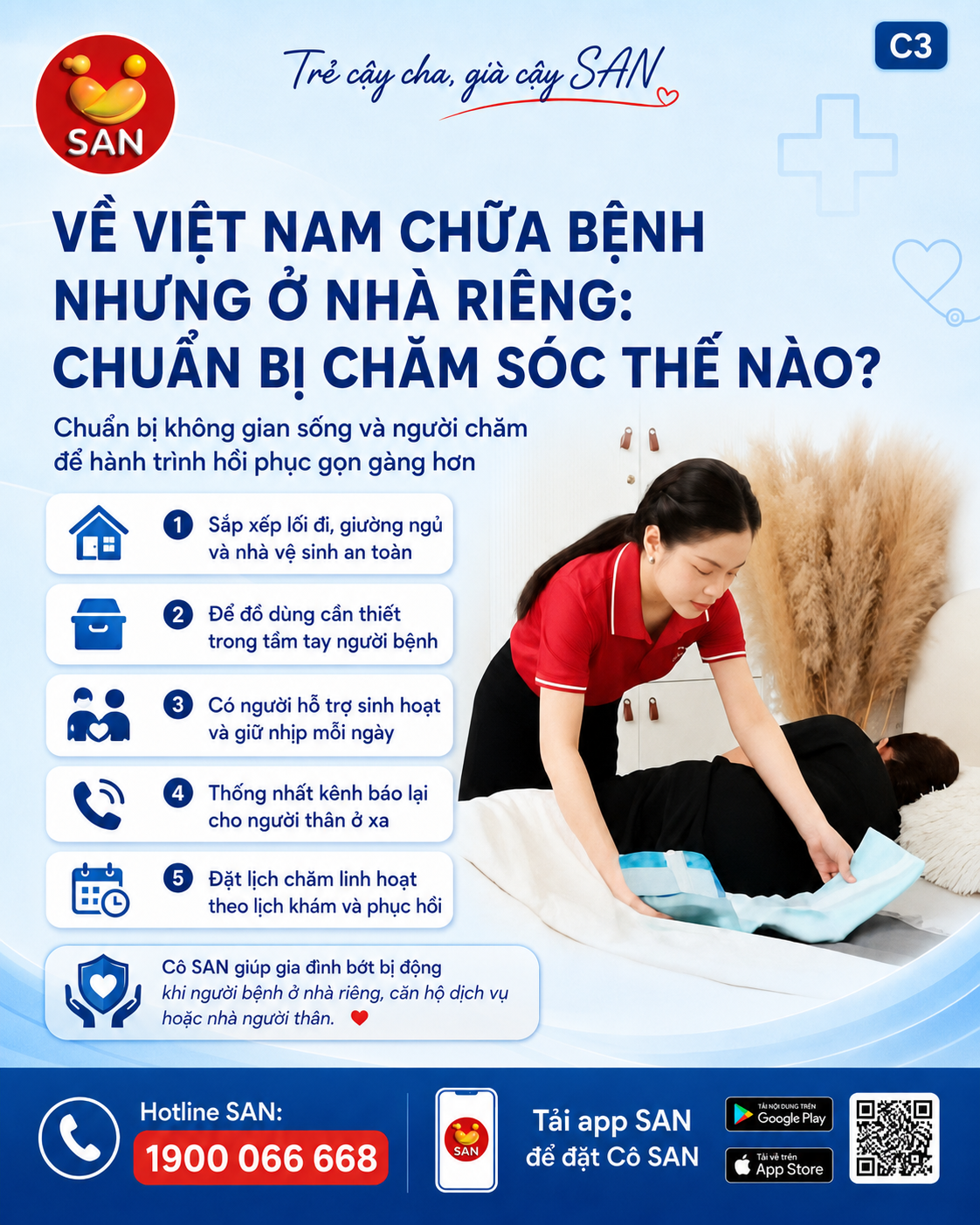 Về Việt Nam chữa bệnh ở nhà riêng
