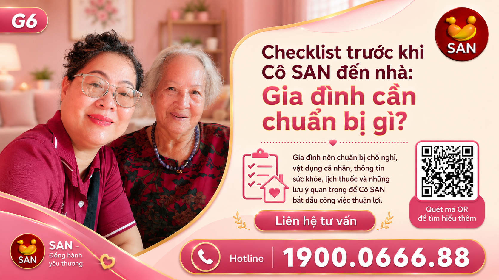 Checklist trước khi Cô SAN đến nhà