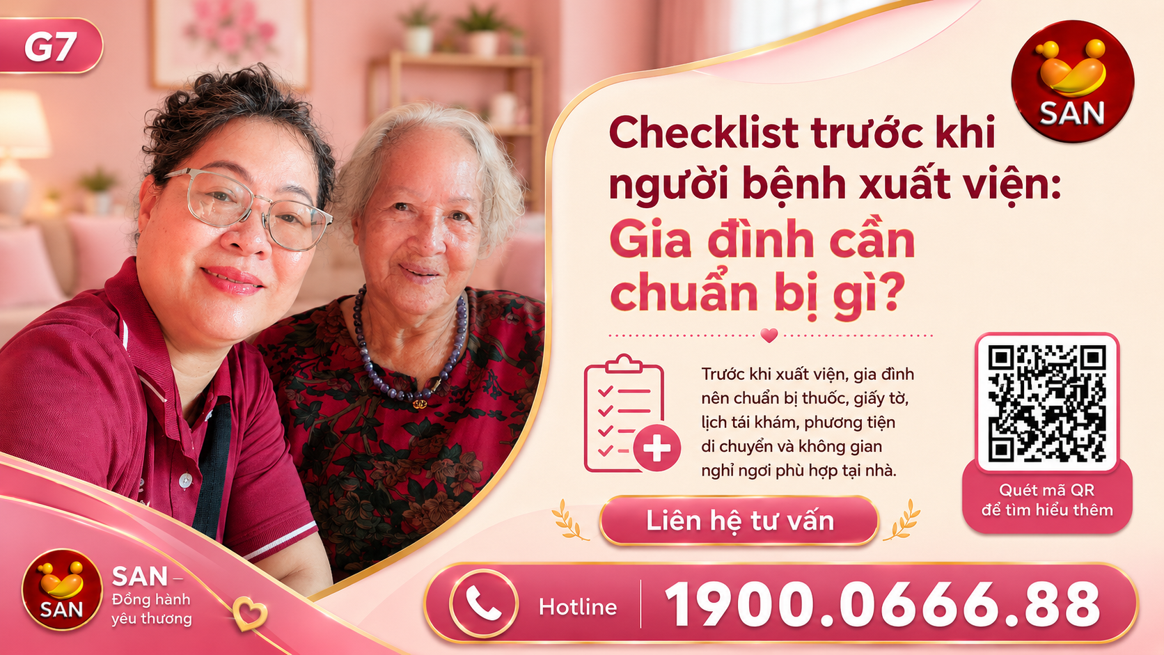 Checklist trước khi xuất viện