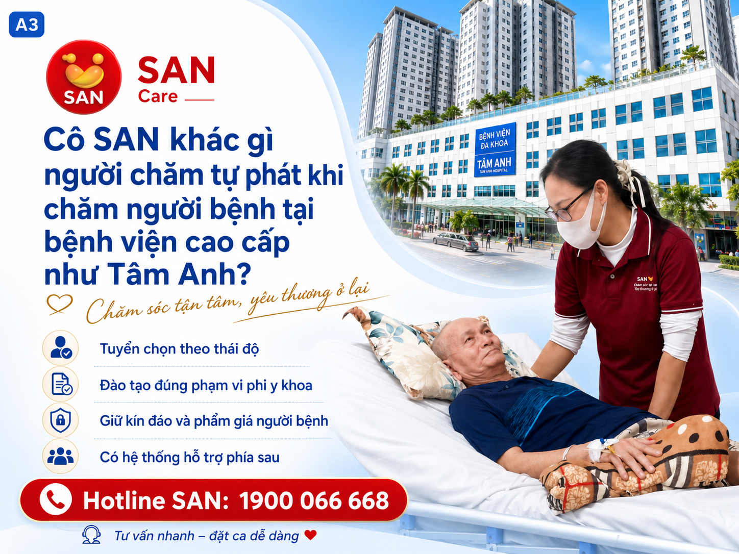 Cô SAN khác người chăm tự phát