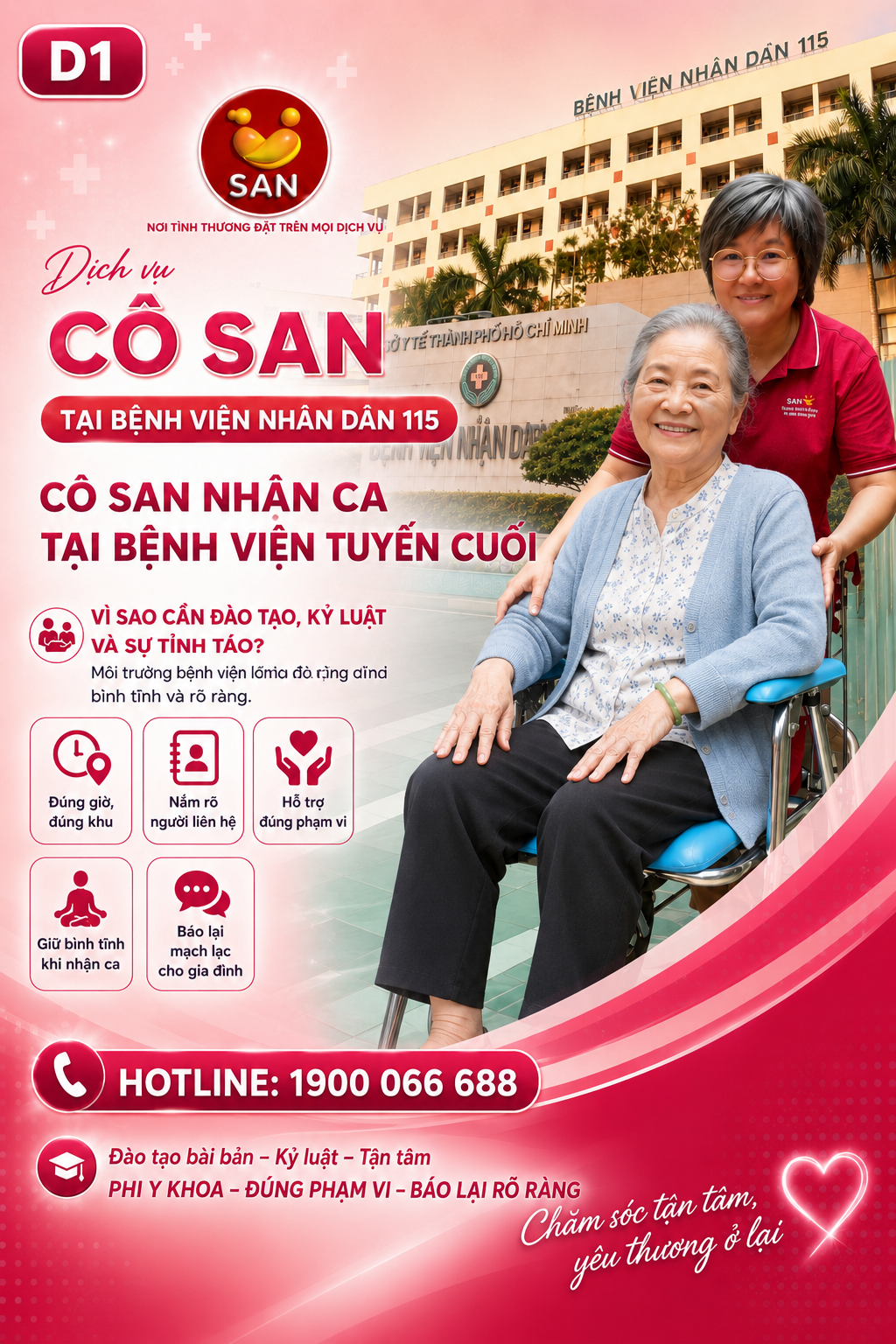 Cô SAN nhận ca bệnh viện tuyến cuối